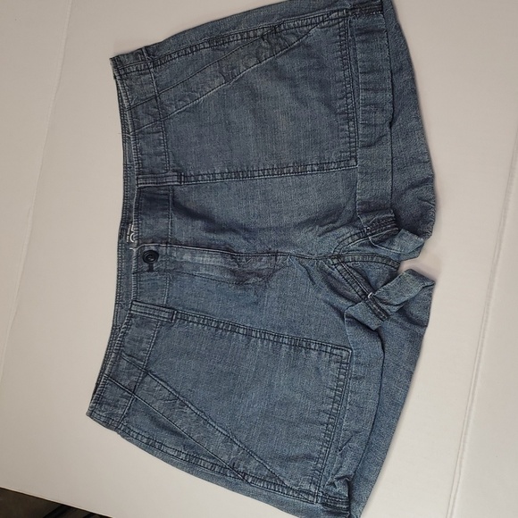 Loft Denim Shorts  Roll Up Hem Mid Mid Rise 100% Cotton Women 6 - Picture 2 of 9